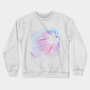 Geometric linear art minimal pink Crewneck Sweatshirt